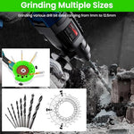HASTHIP® Drill Bit Sharpener Attachment for Angle Grinder, 20-Groove Tilt System, Universal Sharpening Tool for 2-13mm Drill Bits, Electric Disc Cutter Accessory for DIY & Professional Use