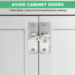 HASTHIP Door Latch for Gate Door and Cabinet featuring 90° 180° Design with Zinc Alloy Body | Silver