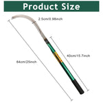 HASTHIP Sickle Weed Remover Tool for Harvesting and Weeding with 40cm Handle featuring Curved Steel Blade