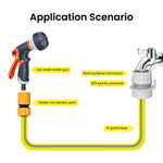 HASTHIP Replacement Faucet Connector for Laundry Machine with Secure Snap On Design and Plastic Build | 2Pcs Universal Hose Adapter