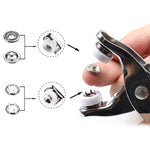 HASTHIP Metal Snap Buttons Kit for DIY Sewing and Clothing | 100 Sets with Pliers Tool