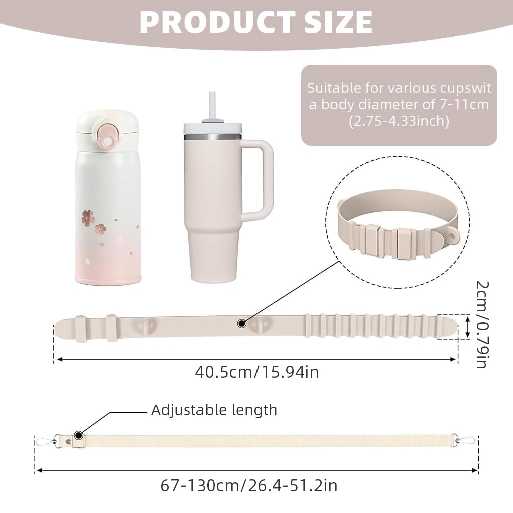 HASTHIP Water Bottle Carrier for Hiking and Camping with Adjustable Silicone Strap | Removable Shoulder Sling for Walking and Picnic