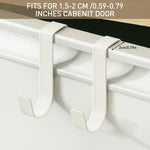 HASTHIP over the door hooks for home and office use with sturdy metal design | set of 5 white multipurpose hanging hooks
