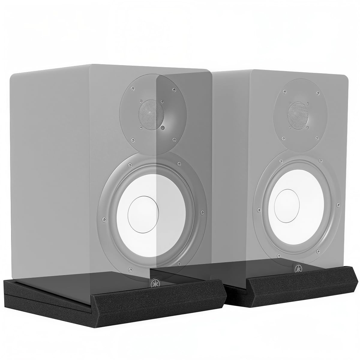 HASTHIP® Almohadillas de Aislamiento para Monitores de Estudio 3-5 Pulgadas | Espuma Acústica Alta Densidad | Elevadores Inclinados para Altavoces Pads Antivibración Grabación,