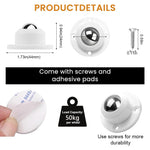 HASTHIP® 4 Pack 360° Swivel Caster Wheels Mini Self Adhesive Caster Wheels for Furniture, Load Capacity 200kg Per 4 Wheels, Wheels for Furniture Moving, Mini Caster Wheels for Small Appliances 3 PCS