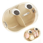 HASTHIP Sponge Blenders Storage Box for Makeup Accessories with Clear Sliding Hood 13.5x9cm