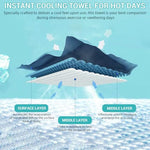 HASTHIP® Cooling Towel 30x80cm, Quick Dry Towels, Cool Feel Sweat Towel for Gym, Sports & Outdoor, Lightweight & Highly Absorbent, with Silicone Case & Carabiner for Men & Women, Green