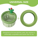 HASTHIP Kitchen Sink Strainer with One Button Release and Cactus Handle Design | PP Material