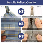 HASTHIP® Pencil Box Boys Large Canvas Pencil Pouch, Multi-Compartment Geometry Case for Girls, Zippered Stationery Organizer Bag for School