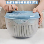 HASTHIP® Salad Spinner and Vegetable Dryer,Large Fruit and Vegetable Washer for Salad,Mix Pasta Dryer Easy Cleaning Efficient Drying Maker with Built-in Dressing Mixer