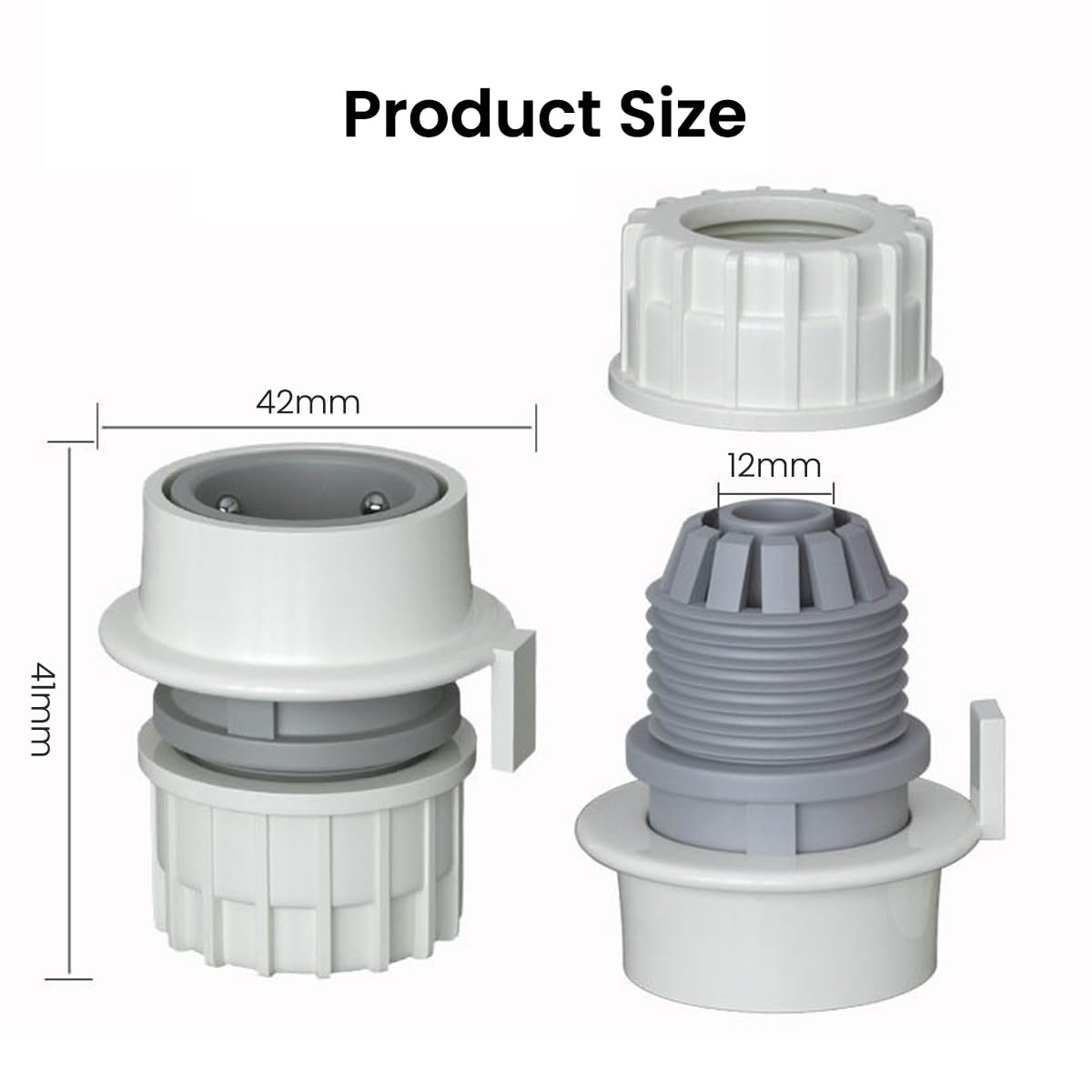 HASTHIP Replacement Faucet Connector for Laundry Machine with Secure Snap On Design and Plastic Build | 2Pcs Universal Hose Adapter