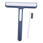 HASTHIP Glass Cleaning Wiper for Windows and Mirrors featuring DualSided Design with Ergonomic Handle | BlueWhite 4in1 Set for Home Office & Car