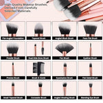 HASTHIP® Makeup Brush Set Professional 16PCS with Storage Pouch