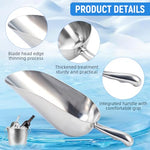 HASTHIP® 12Oz Ice Cube Shove Scoop for Ice Bucket Aluminum Deep Scoop for Flour, Beans, Grains, Cereal