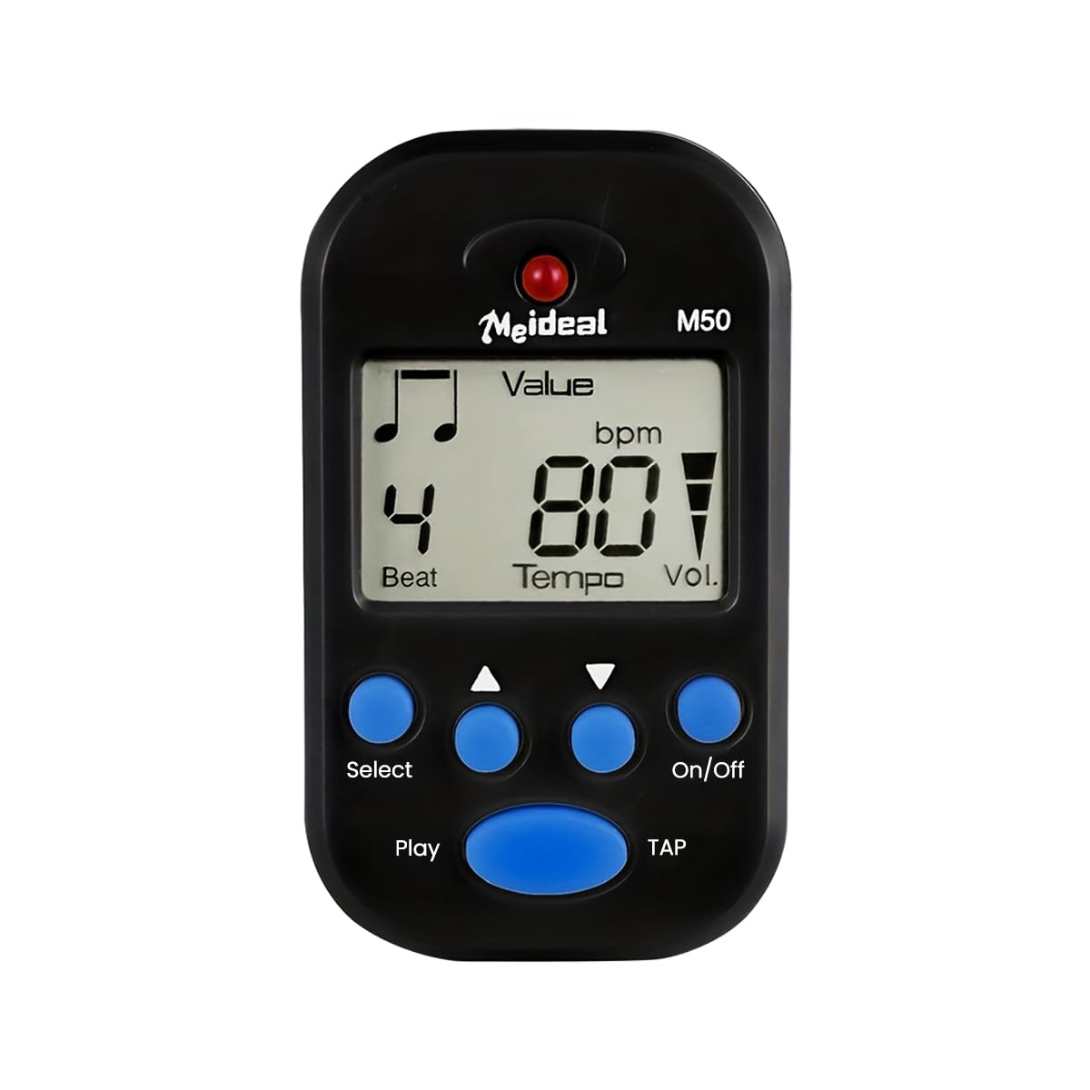 HASTHIP Digital Clip On Guitar Metronome with LCD Screen and 3.5mm Headphone Jack | Adjustable Tempo and Volume for Private Practice