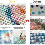 HASTHIP® Diamond Painting Kit for Adults Kids DIY Canvas Flowers Art Kits Suitable Home Leisure and Wall Decoration Gift 12x16inch 3PCS