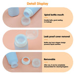 HASTHIP Silicone Squeeze Bottles for Salad Dressing to Go with Leakproof Flip Lid | 4Pcs 60ml Set