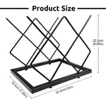 HASTHIP Small Wine Rack for Countertop 5 Bottle Storage with 6.5mm Iron Frame | Modern Black Display