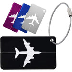 ZIBUYU® Bag Tags for Luggage Aluminum Alloy Luggage Tags for Travel Stainless Loop Tags for Suitcases & Bag Luggage Anti-Break Travel Luggage Tag - 4 Pcs