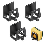 HASTHIP Wall Hooks for Kitchen and Bathroom Storage featuring L Shaped Rack Design | 3Pcs Carbon Steel Self Adhesive Organizer