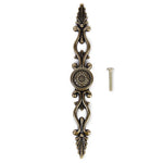 HASTHIP Cabinet Drawer Pull Handle for Kitchen and Wardrobe with 128mm Hole Pitch | Zinc Alloy 6Pcs Antique Brass Finish