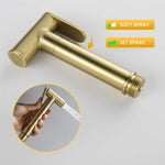 HASTHIP Toilet Bidet Sprayer System Kit with Cool and Warm Water Settings | Full Copper Golden Finish and Lever Handle