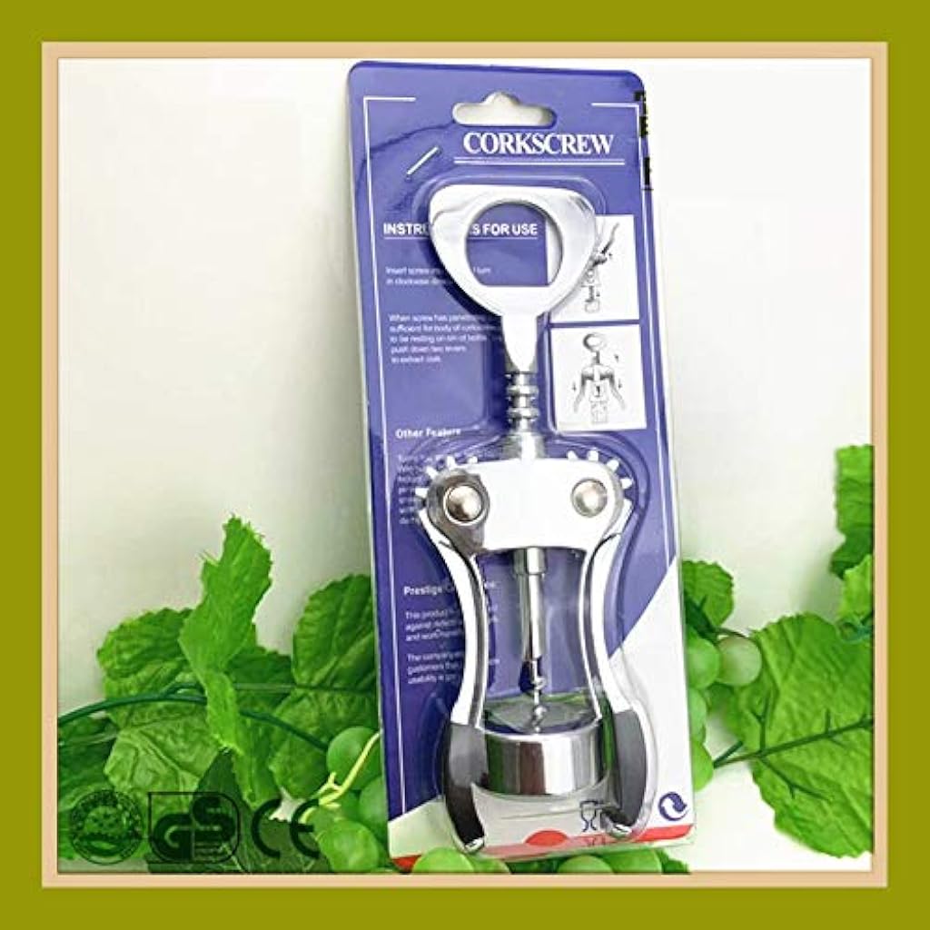 HASTHIP® Wing Corkscrew Wine Opener Professional Multifunctional All-in-One Bottle and Beer Strong Stainless Steel Zinc Alloy Wont Split or Crumble Cork 3 PCS