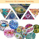 HASTHIP® 5D Diamond Painting Kit Three-dimensional Aesthetic Dazzling Home Decor DIY Art with Accessories and Tools 12x12 Inches Butterfly 3 PCS