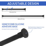 HASTHIP Shower Curtain Rod for Bathroom and Window with Spring-Loaded Mechanism 43.3–78.7 in Stainless Steel