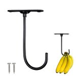 HASTHIP J Shaped Banana Hook for Under Cabinet Storage with 360 Degree Rotation | Metal Screw Mounted Hanger