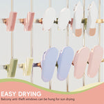 Shoes Drying Rack, Footwear Drying Hook Shoes Hanging Organizer Space Saving Non Slip Shoe Care and Accessories for Slippers Leather Shoes Heels