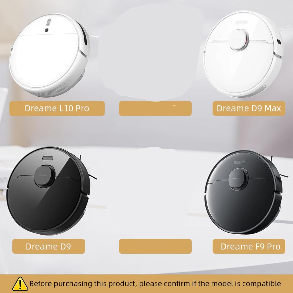 HASTHIP Mop Cloth Replenishment Kit for Dreame D9 L10 Pro Series featuring 4pcs Washable Microfiber Pads