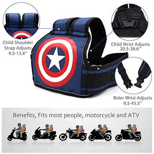 HASTHIP® Kids Safety Belt for Two Wheeler with Reflective Strips