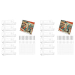 HASTHIP Vinyl Record Shelf Wall Mount for Home Display with 4 inch Clear Acrylic Holders | Set of 6