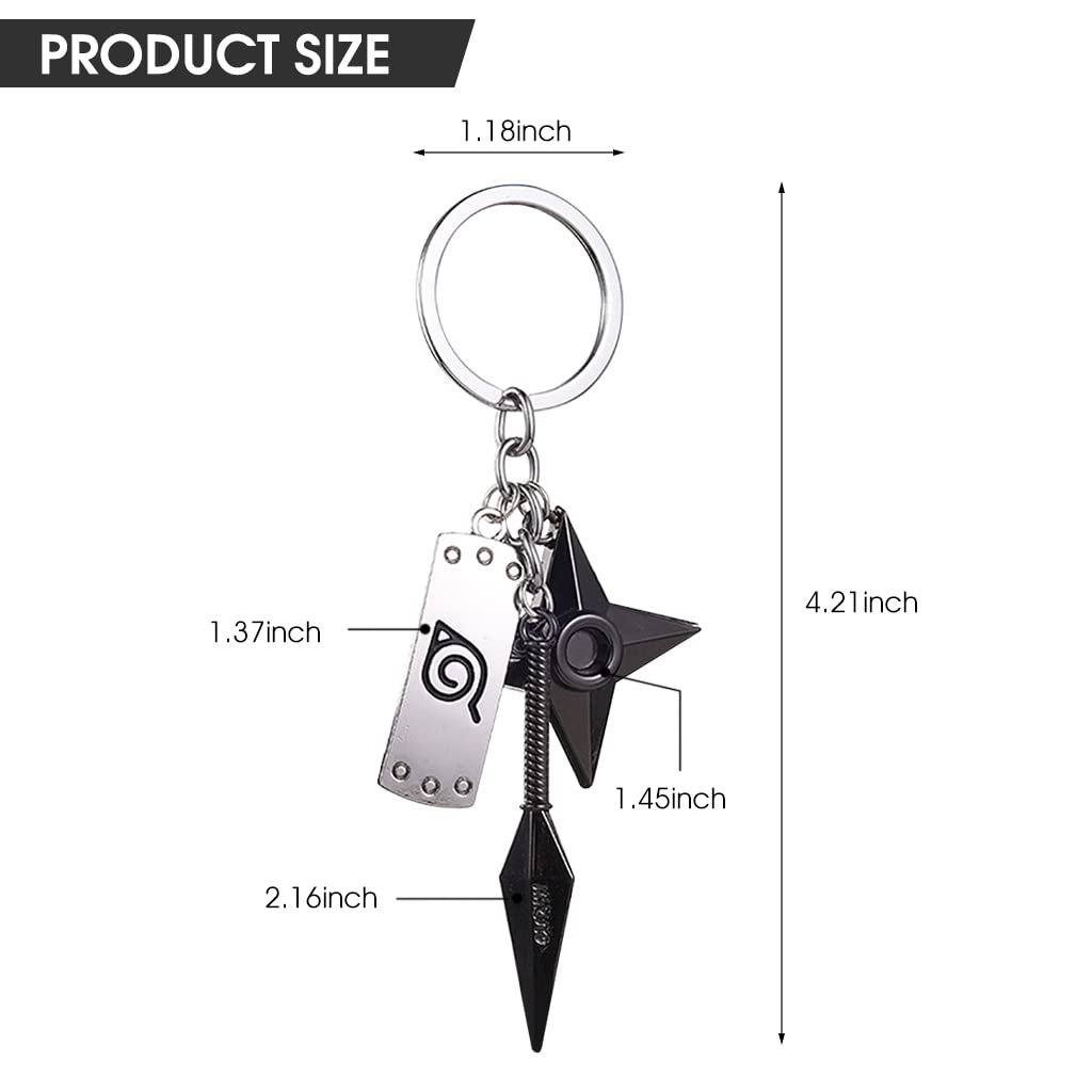 ZIBUYU® Polyvinyl Chloride (PVC) Anime Keychain Konoha Sign Pendent Keychain For Keys Collection - 1
