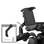 HASTHIP® Soporte para Moto y Bicicleta con Doble Amortiguador Antivibración,Porta Celular Universal con Bloqueo de Seguridad,Rotación 360°,Ajuste para Manillar/Espejo Compatible Smartphones