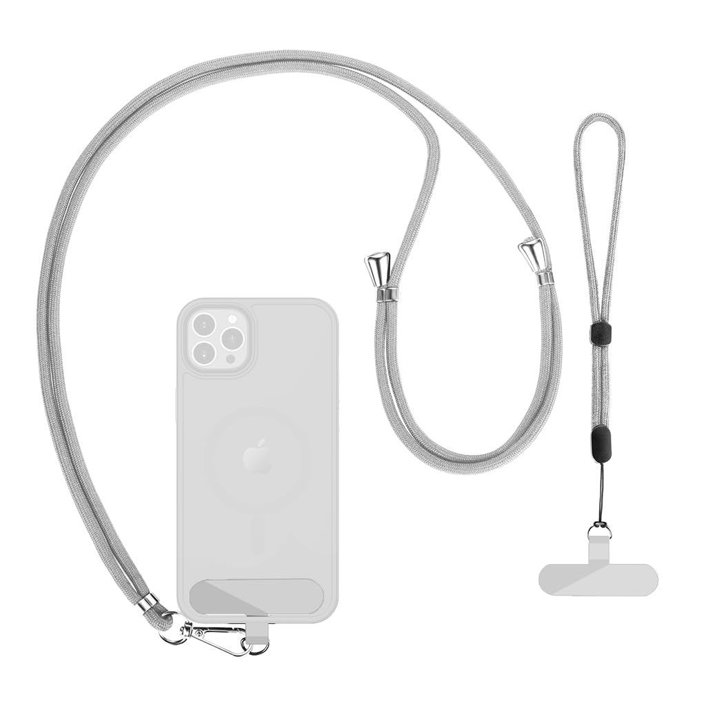 HASTHIP® Correa de Teléfono Ajustable de Nylon con Correa Cuello y Muñeca,Lanyard Universal con Inserto Conexión Rápida,Cruzada para Teléfono Móvil Segura y Cómoda