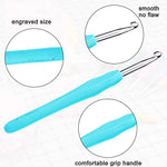 HASTHIP Crochet Hooks Set 16pcs for Yarn Crafts with Soft Grip Rubber Handles and 10 Markers