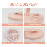 HASTHIP® 160G Baby Formula Dispenser 4-Compartment Baby Bilk Powder Container Food Grade PP Baby Food Container Travel Formula Milk Container for Milk Powder, Snacks (Pink)