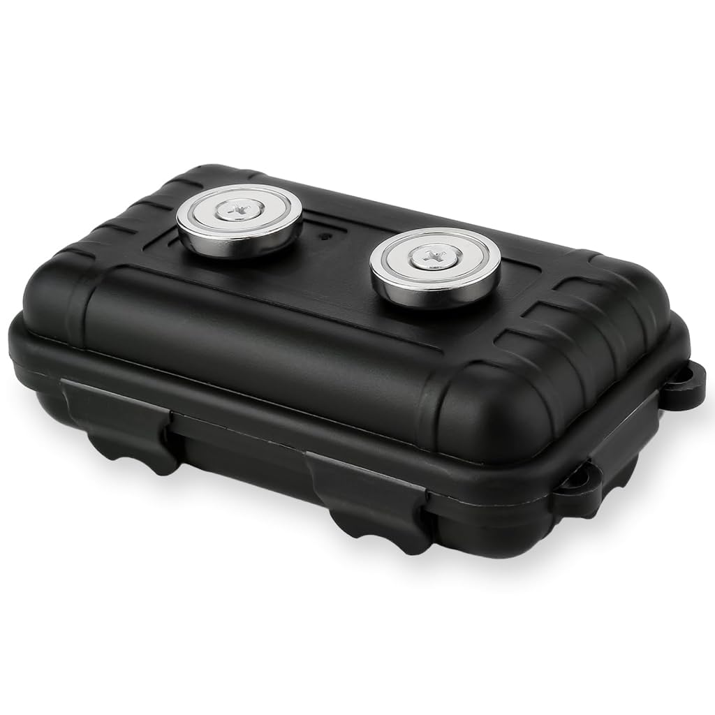 HASTHIP® Caja de Herramientas Magnética Portátil de 13 Pulgadas,Caja Almacenamiento Impermeable ABS con Forro Espuma,Doble Cerradura y Organizadores Pequeños para Llaves Gadgets