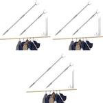 HASTHIP Retractable Clothesline Pole for Indoor and Outdoor Use featuring 32.6–56.2 in Telescopic Rod and Zinc Alloy Prongs