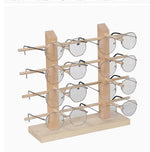 HASTHIP® Wood Sunglass Display Holder Solid Wood Glasses Organizer Display Riser for Home or Store Showcase