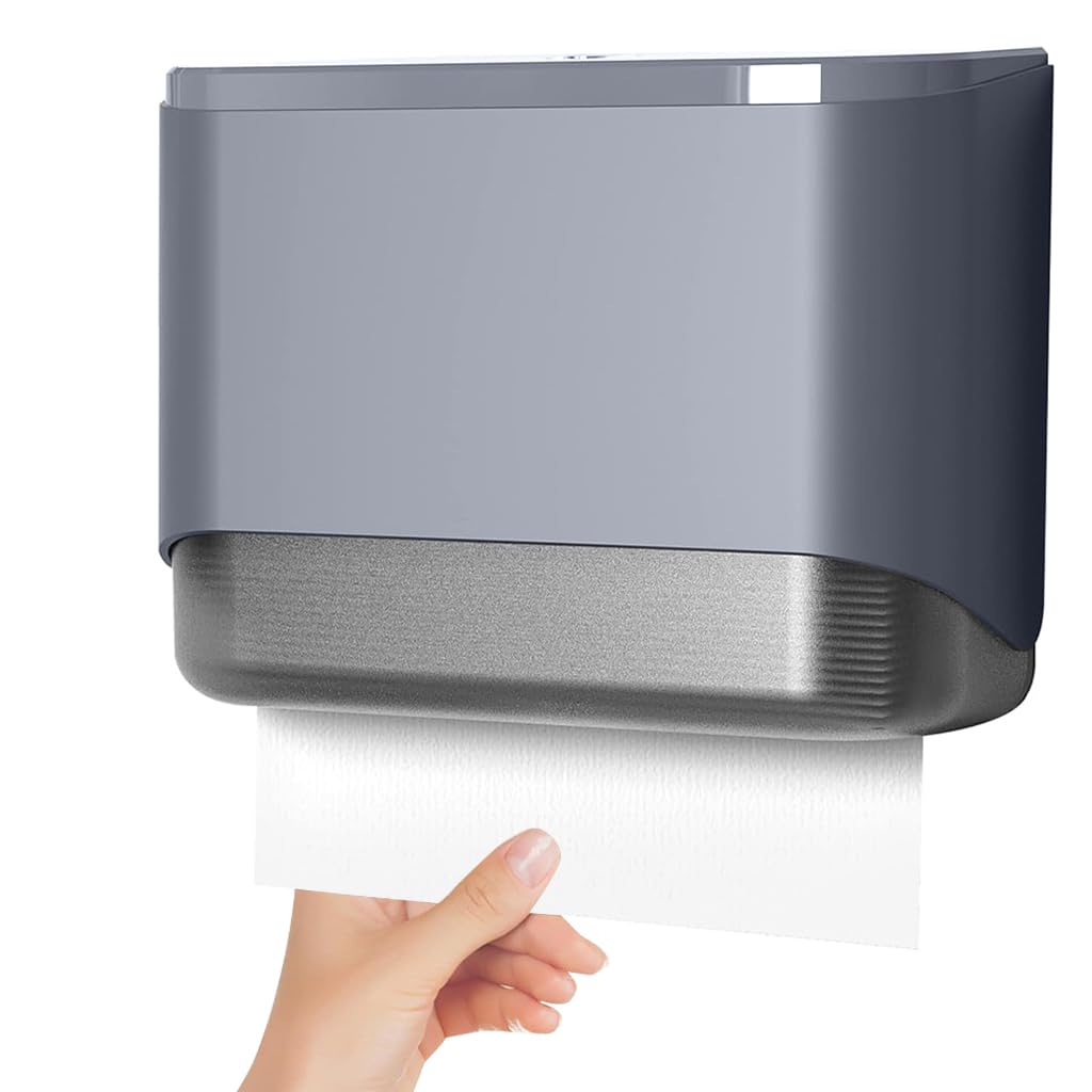 HASTHIP® Paper Towel Dispenser Wall Mount, Adhesive No Drilling Multifold Trifold