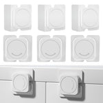 HASTHIP® 6 Pcs Cerraduras de Seguridad para Niños,Candado para Armarios y Cajones,Bloqueo Adhesivo sin Taladro Seguro Puertas Deslizantes Refrigerador y Muebles del Hogar