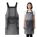 HASTHIP® Professional Waterproof Cooking Apron with Adjustable Neck Strap and Large Pockets,Unisex Kitchen Chef Apron for Men and Women,Water-Resistant BBQ Baking Gardening Work