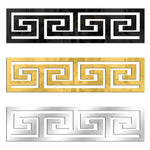 HASTHIP Geometric Shape Acrylic Wall Stickers for DIY Home Decor with 12 Pcs Black Design