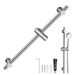 HASTHIP Shower Slide Rail for Bathroom with Adjustable Holder and No Drill Mounting | 25.9 in Stainless Steel Design