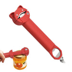 HASTHIP Retractable Multifunctional Can Opener with Adjustable Stainless Steel Cap Remover (Red)