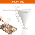 HASTHIP Adjustable Funnel for Baking and Icing featuring Press Button Flow Control | Food Grade Batter Dispenser for Pancakes Cupcakes and Muffins