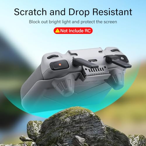 HASTHIP® ZORBES Sun Visor Protection Case for DJI Mini 4 Pro RC, Anti-Glare Sunshade with Control Handle Cover and Anti-Scratch Screen Protector, Quick Snap-On, Not Include Remote Controller